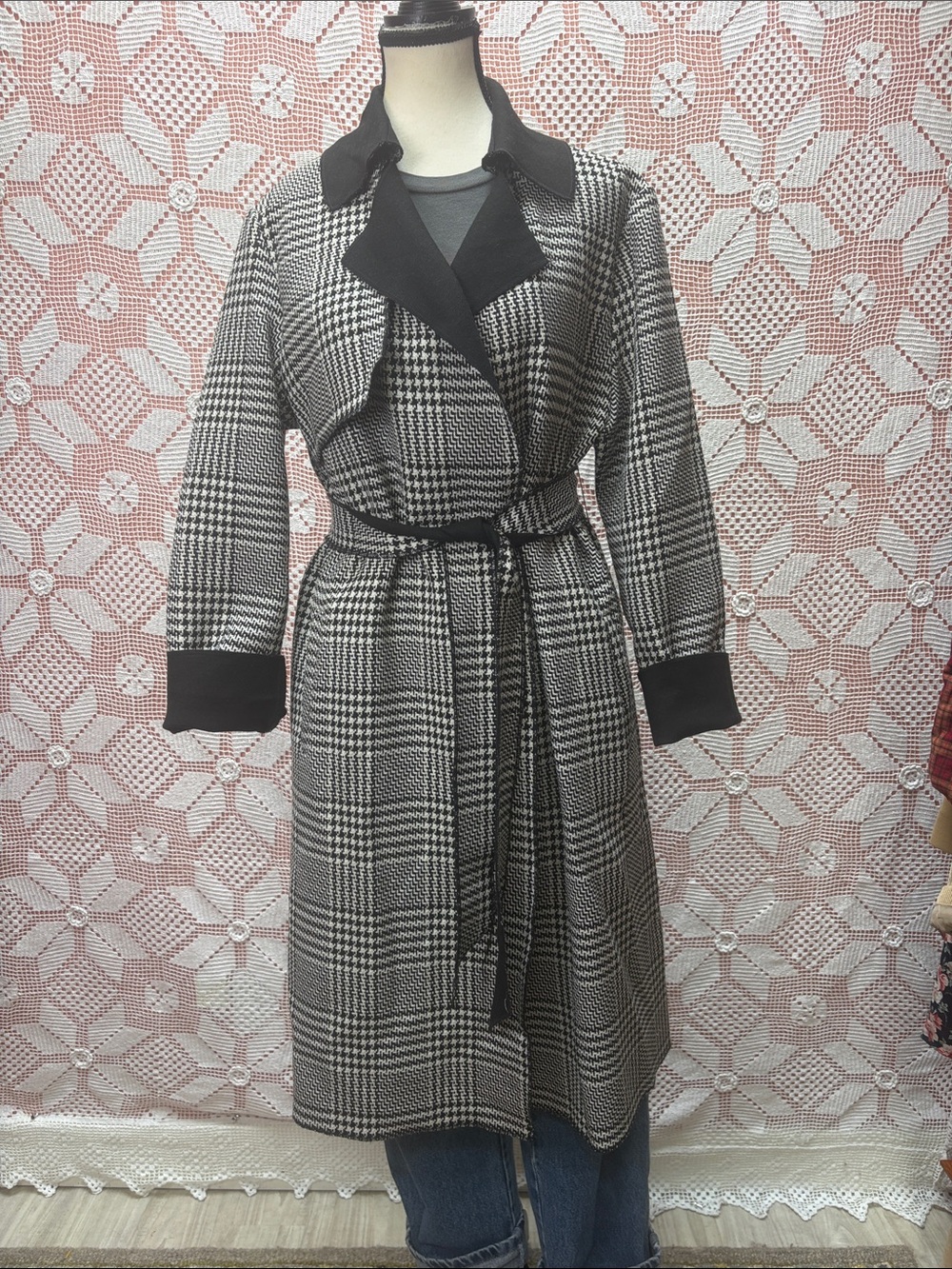 Le Château Y2K Plaid Belted Coat – Made in Canada sz M